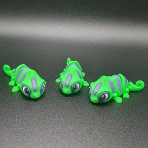 Quirky Articulate 3D Printed Chameleon