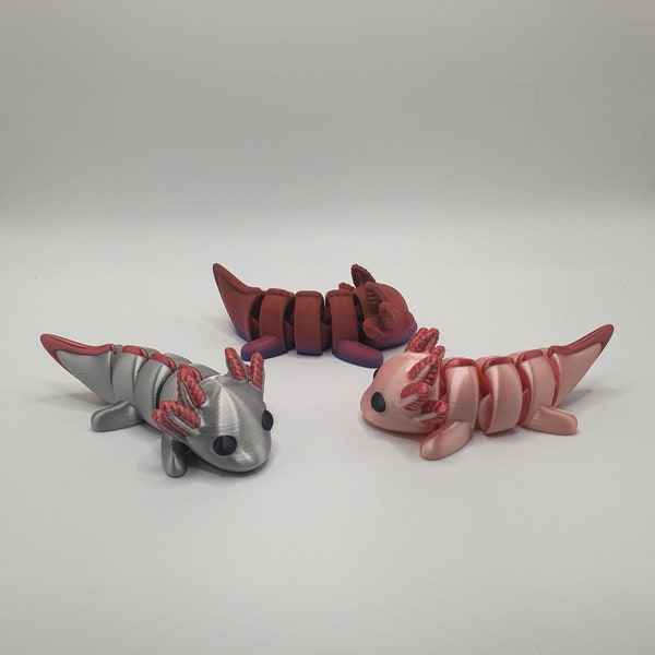 Quirky Articulate 3D Axolotl Fidget Toy