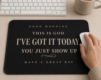 Christliches Mousepad, Gott hat es heute, Glaube Schreibtisch Dekor, Inspirational Büro Geschenk, Arbeit von zu Hause Christliches Geschenk Minimalist Schreibtisch Einrichtung