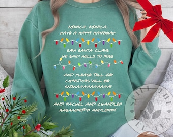 Sudadera navideña de Friends, suéter navideño Phoebe Song para mujer, colores cómodos, regalo para fans de Friends, suéter acogedor de invierno