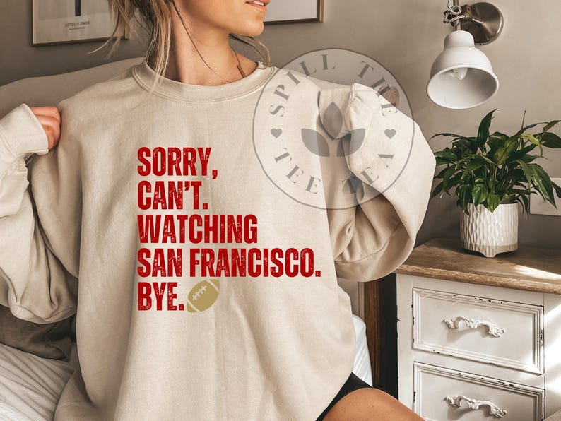 San Francisco Football Sweatshirt, San Francisco Football Shirt, San Francisco Football Gift, Football Sweatshirt, Game Day Sweatshirt image 1