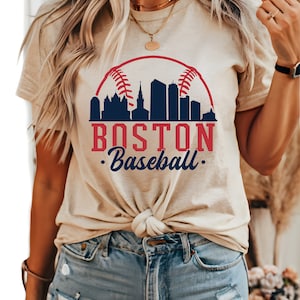 Boston Baseball Tshirt womens baseball shirt Boston fan tshirt Boston gift womens baseball tshirt game day vintage Boston baseball tshirt