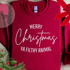Home Alone Christmas Sweatshirt, Ya Filthy Animal Holiday Gift, Kevin McCallister Inspired Xmas Sweater, Women&#39;s Vintage Christmas Top