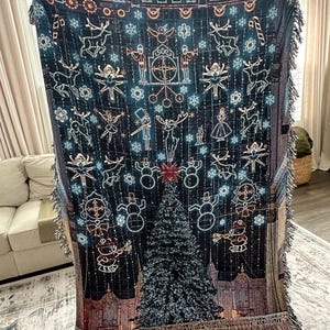 Philly Wanamaker Lights Woven Blanket, Holiday Throw Blanket Philadelphia Christmas