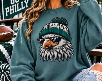 Philly Football Sweatshirt, Vintage Eagle Crewneck, Philadelphia Game Day Sweatshirt
