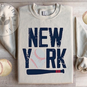 New York Baseball Sweatshirt, NY Crewneck Sweatshirt, NY Baseball, Womens Baseball, Womens NY Sweatshirt, Baseball Sweatshirt, Game Day