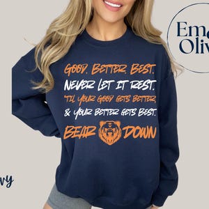 Vintage Chicago Football-sweater: Game Day Bear-afbeelding