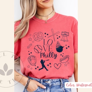 Philly Baseball t Shirt Frauen Phillies Shirt Philly Fan Geschenk Phillies T-Shirt LOVE Philly t Shirt Frauen Baseball T-Shirt Philadelphia Geschenk