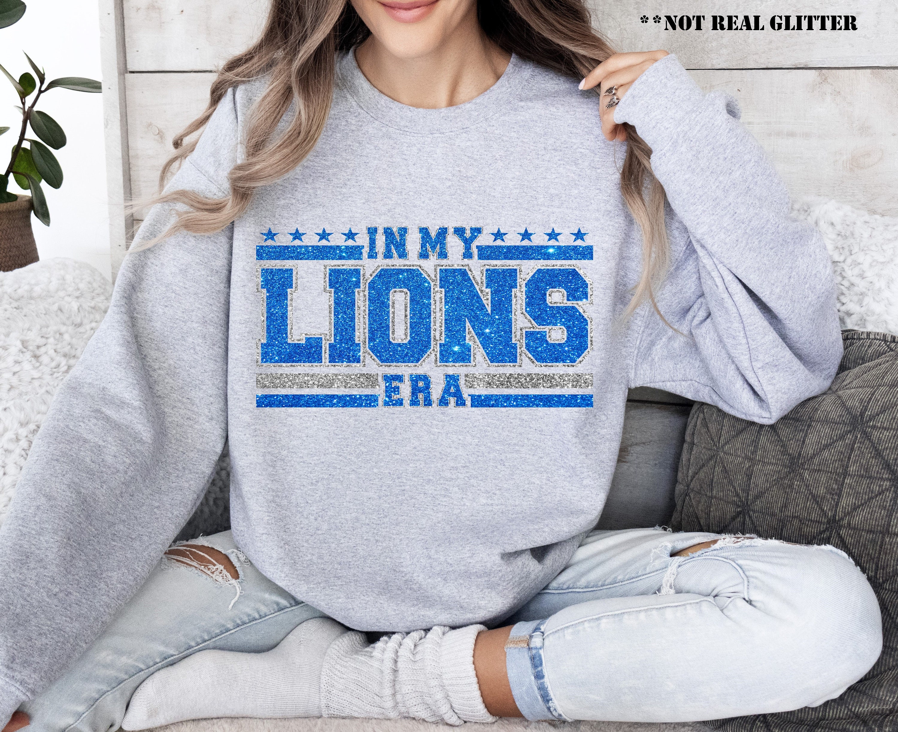 Detroit lions cheap crewneck sweatshirt