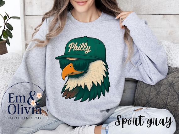 Philly Football Eagle Crewneck Sweatshirt: Philadelphia Fan Fleece