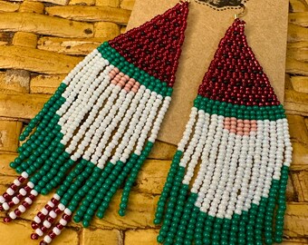 Fun Gnome Christmas Earrings