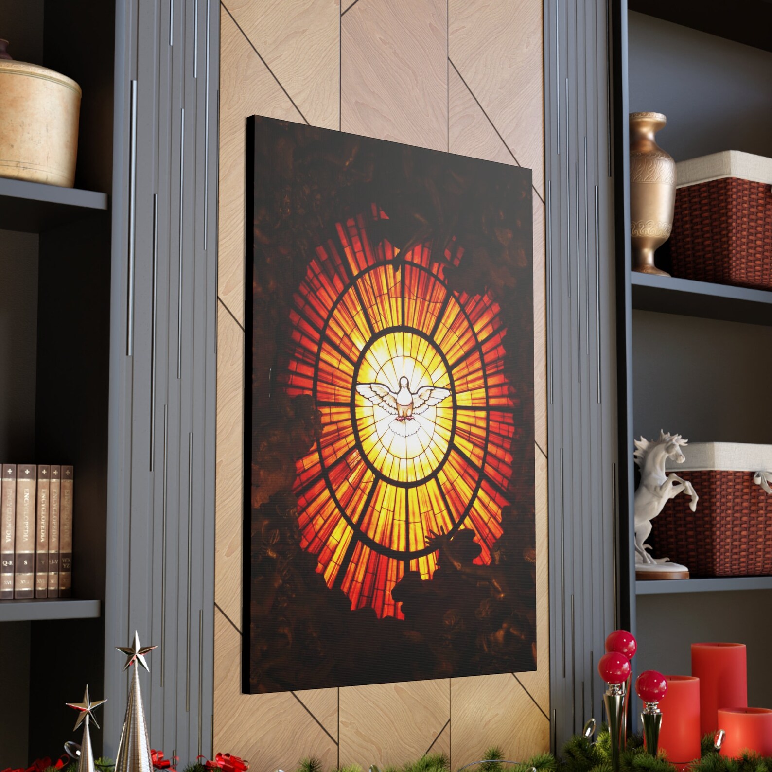 Stained Glass Window Wall ART From St. Peter's Basilica Mysterious