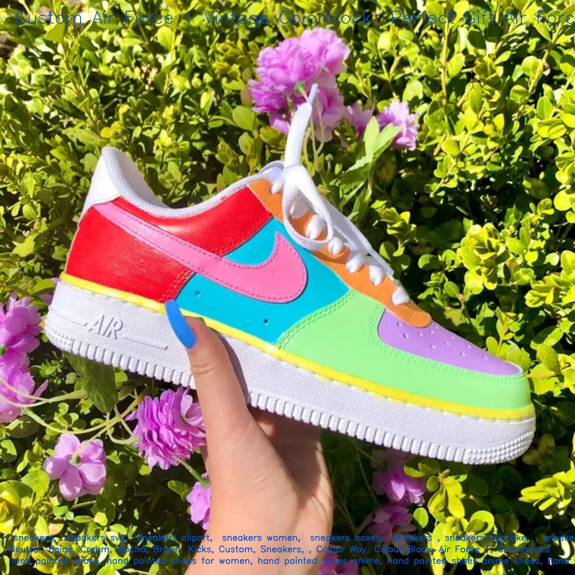 Custom Air Force 1 Vintage Colorblock Perfect Gift Air Force 1 ...