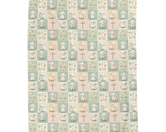 Lambs and Crosses Blanket