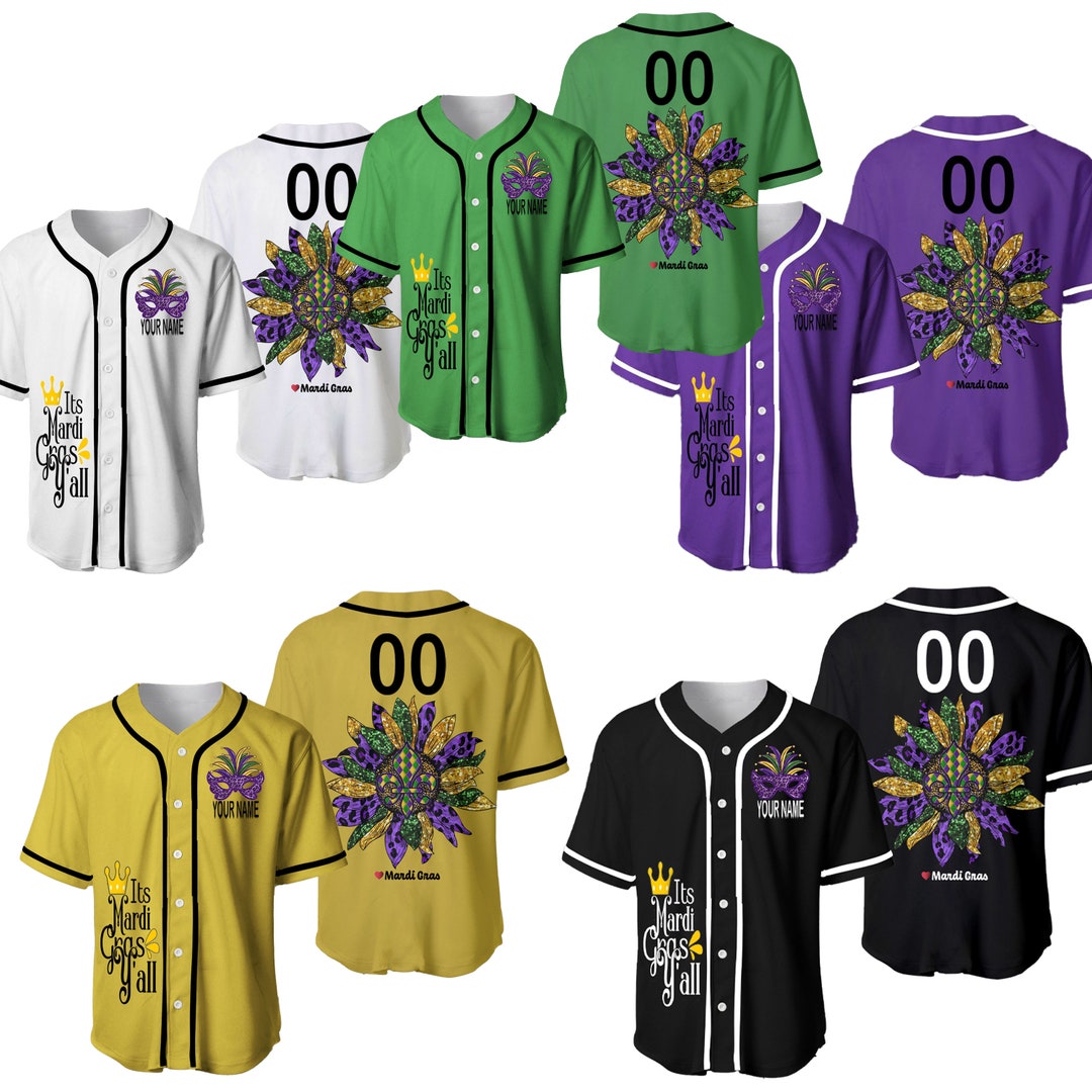 mardi gras baseball jersey walmart