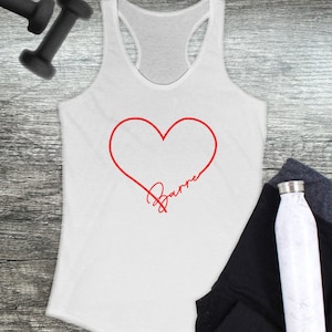 Barre Fitness Love Racer Back Tank