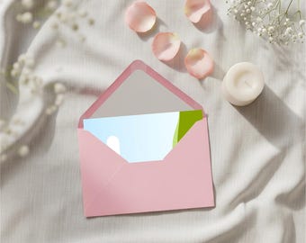 Animerad kuvertmodell för Canva: Romantisk inbjudningsmall