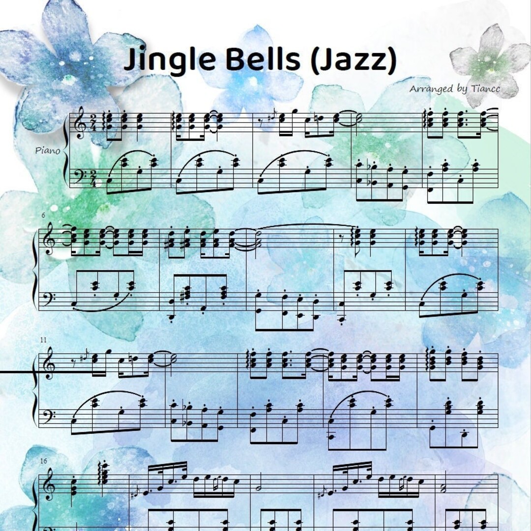 Jingle Bells Jazz Piano Solo Version Merry Xmas Etsy Australia