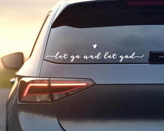 Vinylsticker Let Go and Let God: inspirerende christelijke sticker