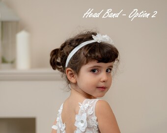 Head band, Baby Christening Headband, Lace Hair band,Flower Girl Headband,Head piece, Dainty headband,Hair band girl,Flower girl accessories