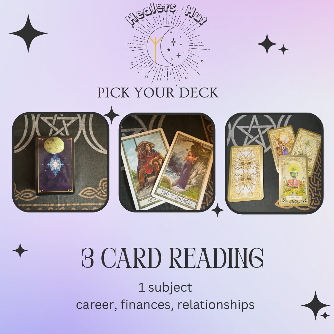 3 Card Tarot Reading Pick Your Tarot Deck Reading Etsy