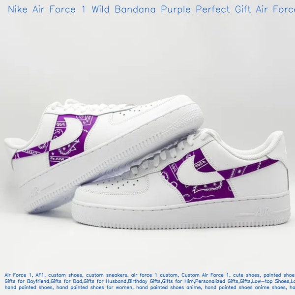 Etsy Air Force 1 Wild Bandana Purple Perfect Gift Air Force 1 Custom>>Buy Now: etsneaker.com/liaf1-665