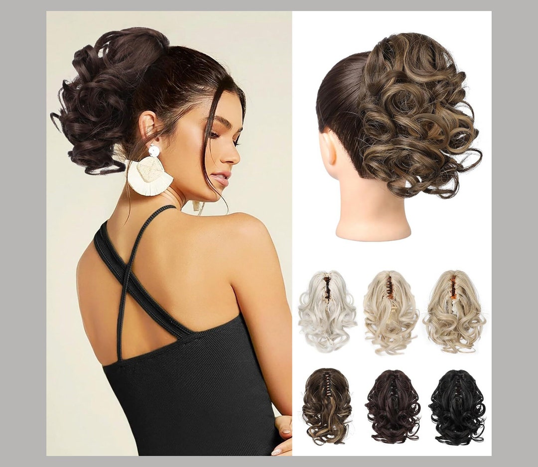 Natural Looking Hair Messy Bun Extension 9 Inch Hair Piece Etsy