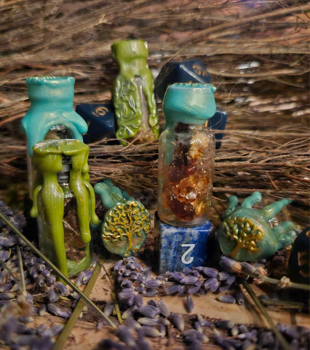 Potion Glass Vials Inspired Spell Vials for RPG Etsy