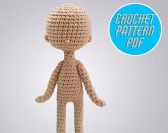 Amigurumi doll base, Crochet pattern PDF, Crochet doll pattern, Amigurumi doll pattern, Manual instruction in English,Doll amigurumi crochet