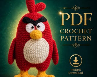 Crochet Red Bird Amigurumi Pattern | DIY Toy (PDF Pattern)