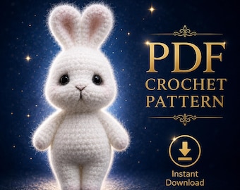 Crochet Bunny Pattern PDF: Amigurumi Rabbit Soft Toy