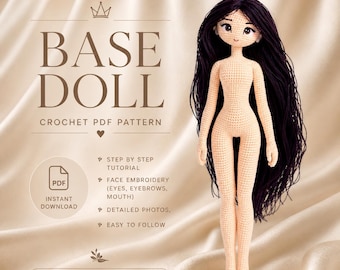 Amigurumi Doll Base Crochet Pattern: English PDF Tutorial