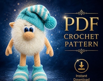Christmas Gnome Crochet Pattern, Amigurumi Doll (PDF Pattern)