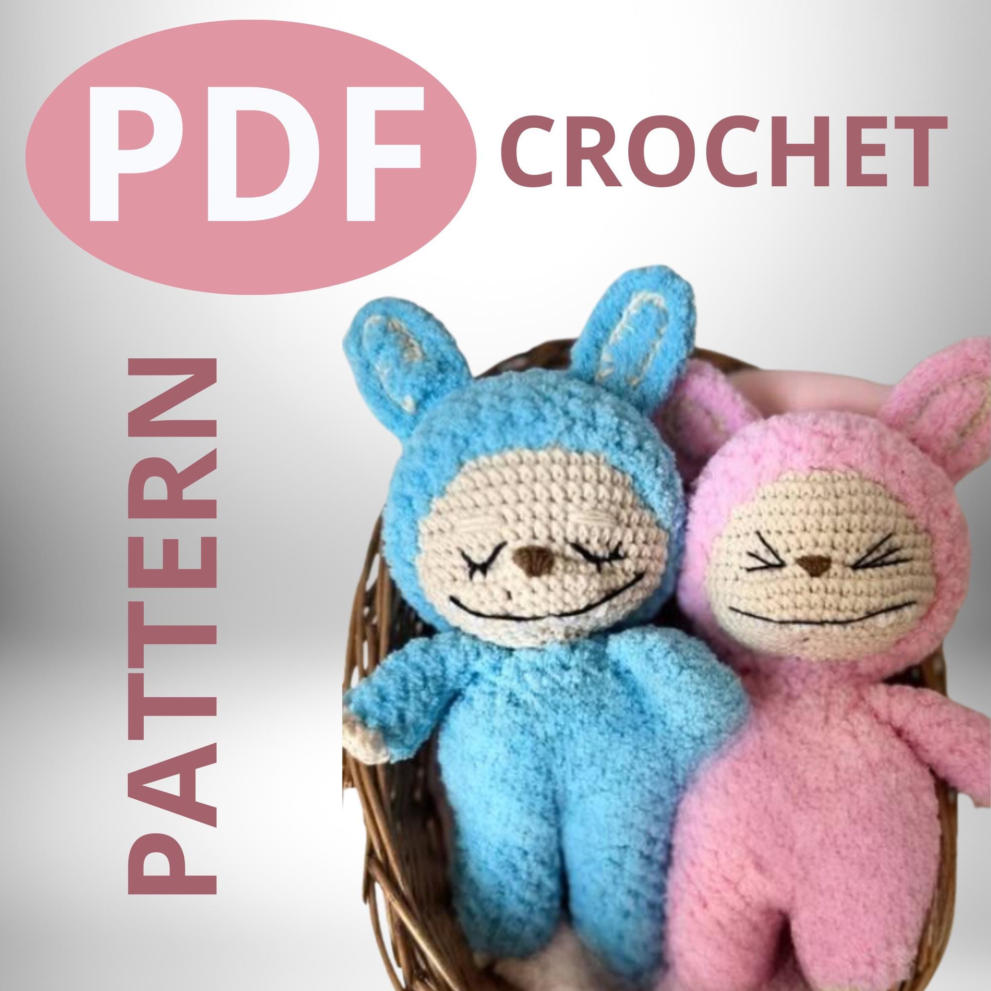 Labudu Inspired Amigurumi Plushies, Smiling Bunny Crochet Pattern, Creepy Cute Monster Rabbit Toy, Crochet Labudu Doll