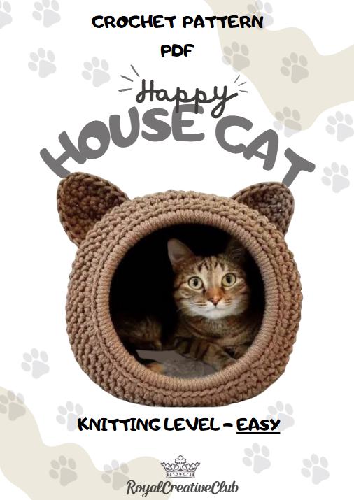 Crochet Cat House PDF Pattern: DIY Pet Bed, Cat Lover Gift - Etsy