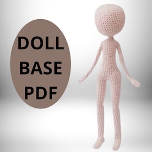 Crochet Doll Base Pattern: Amigurumi Doll, Easy English Manual (PDF)