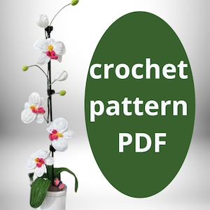 Orchid Crochet Pattern: Flower Decor (PDF Pattern)