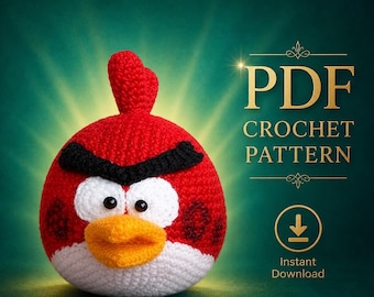 Crochet Red Bird Amigurumi Pattern | DIY Toy (PDF Pattern)