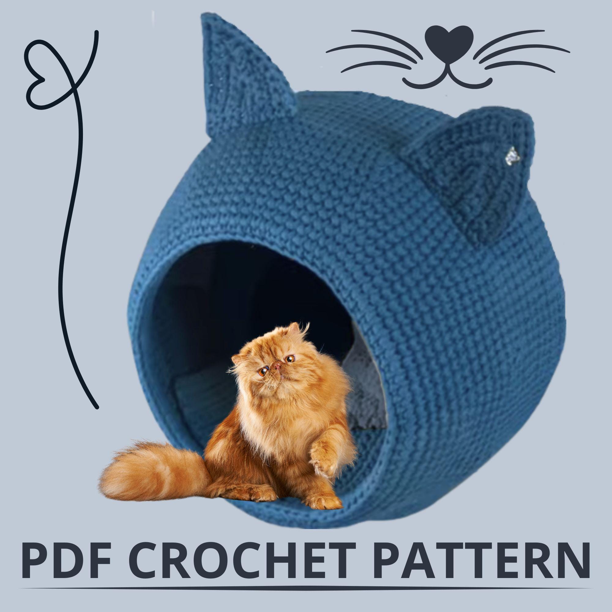 Crochet Cat House PDF Pattern: DIY Pet Bed, Cat Lover Gift - Etsy