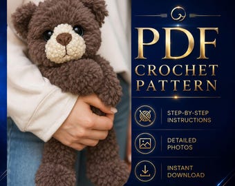 Crochet Bear Clothes Pattern: Amigurumi PDF Tutorial