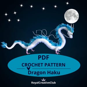 Patron Amigurumi Dragon au crochet : Dragon Haku PDF (téléchargement en anglais)