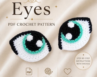 Crochet Eyes Pattern | Amigurumi Dolls and Toys (PDF Pattern)