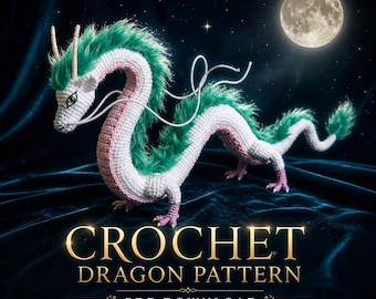 Crochet Dragon Amigurumi Pattern: Haku Dragon PDF (English Download)