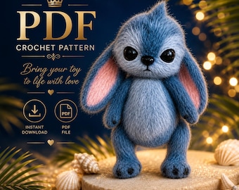 Plush Blue Monster Crochet Pattern | Blue Alien Amigurumi (PDF)