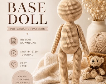 Amigurumi Doll Base Crochet Pattern (PDF)