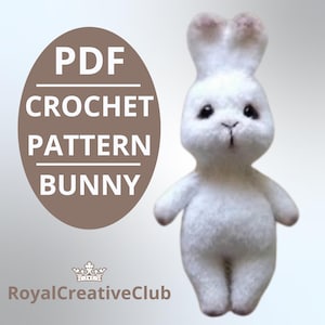 Crochet pattern PDF. Bunny. Rabbit. Amigurumi bunny pattern. Soft toy. Easter bunny pattern.Crochet animal pattern.Bunny crochet pattern.