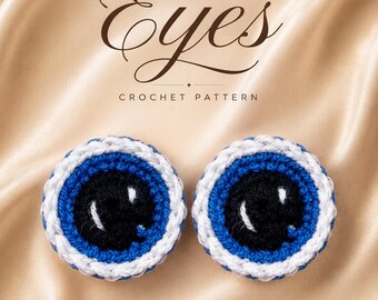 Round Crochet Eyes Pattern | Customizable Doll Eyes for Amigurumi Toys