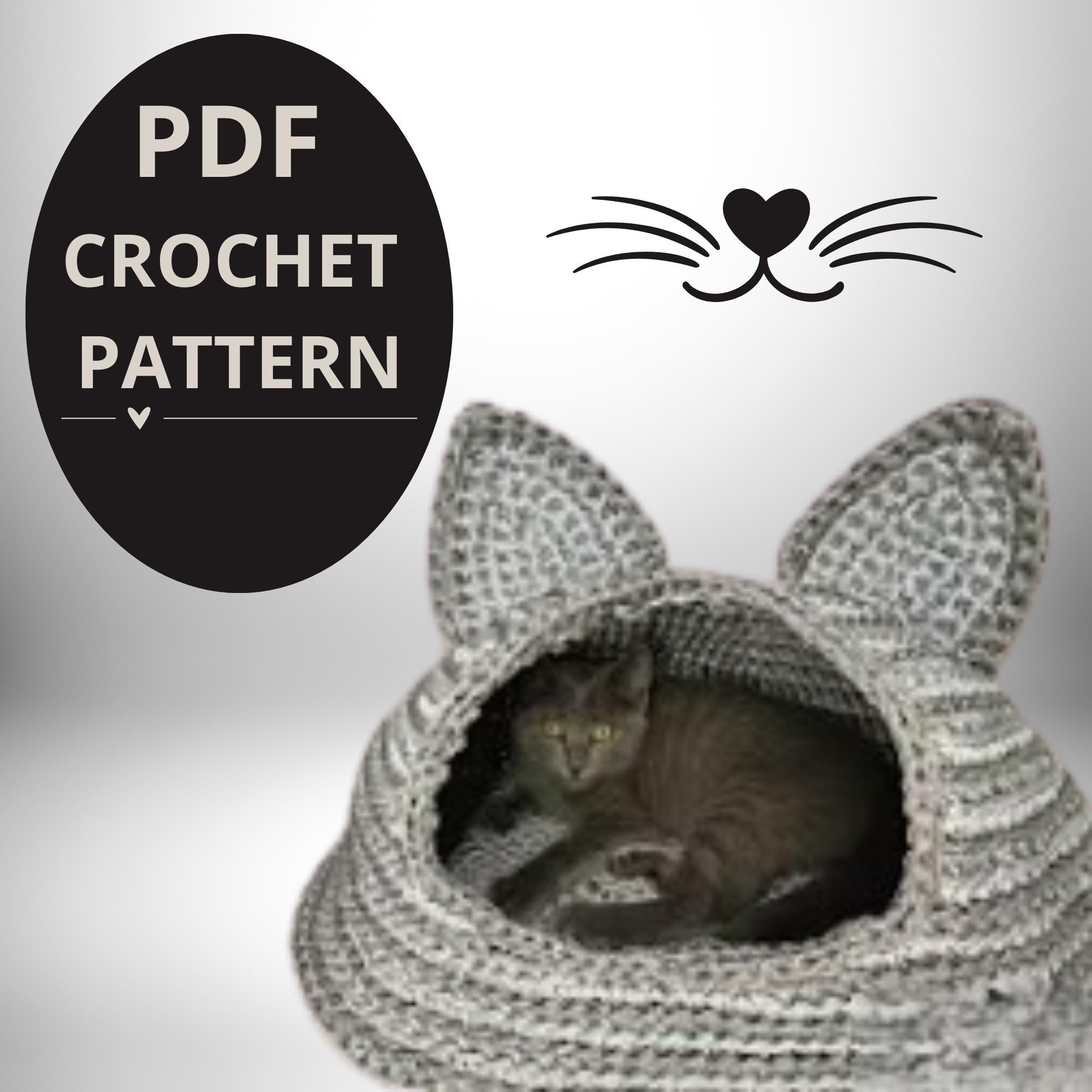 Crochet Cat House PDF Pattern: DIY Pet Bed, Cat Lover Gift - Etsy