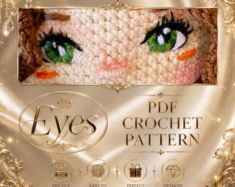 Amigurumi Crochet Eyes Pattern, Embroidered Doll Tutorial, Anime Kawaii Face (PDF Download)