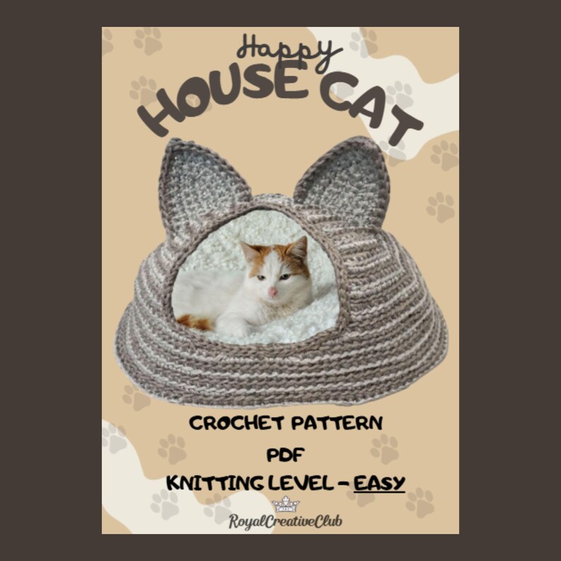 Crochet Cat House PDF Pattern: DIY Pet Bed, Cat Lover Gift - Etsy